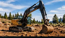 Excavator working on a construction site